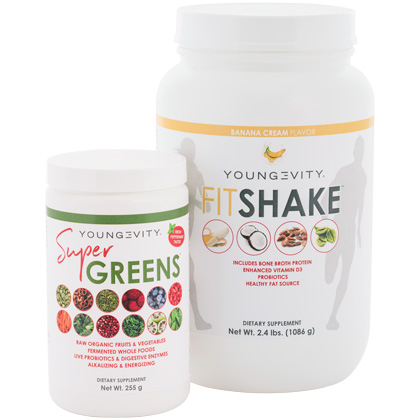 Youngevity Super Greens and FitShake Combo